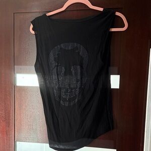 Zadig & Voltaire Black Skull Muscle Tee
